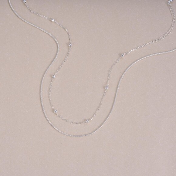 Freekiss Herringbone Necklace Sliver Bress Chain Choker Necklaces Jewelry Gift - Picture 7 of 7